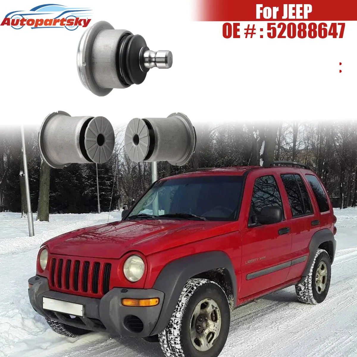 Peças Automotivas: Suportes Superiores para Para-lama Traseiro (Rotula Posterior) K500190 1406043 1006022 K200428 52088647 para JEEP LIBERTY