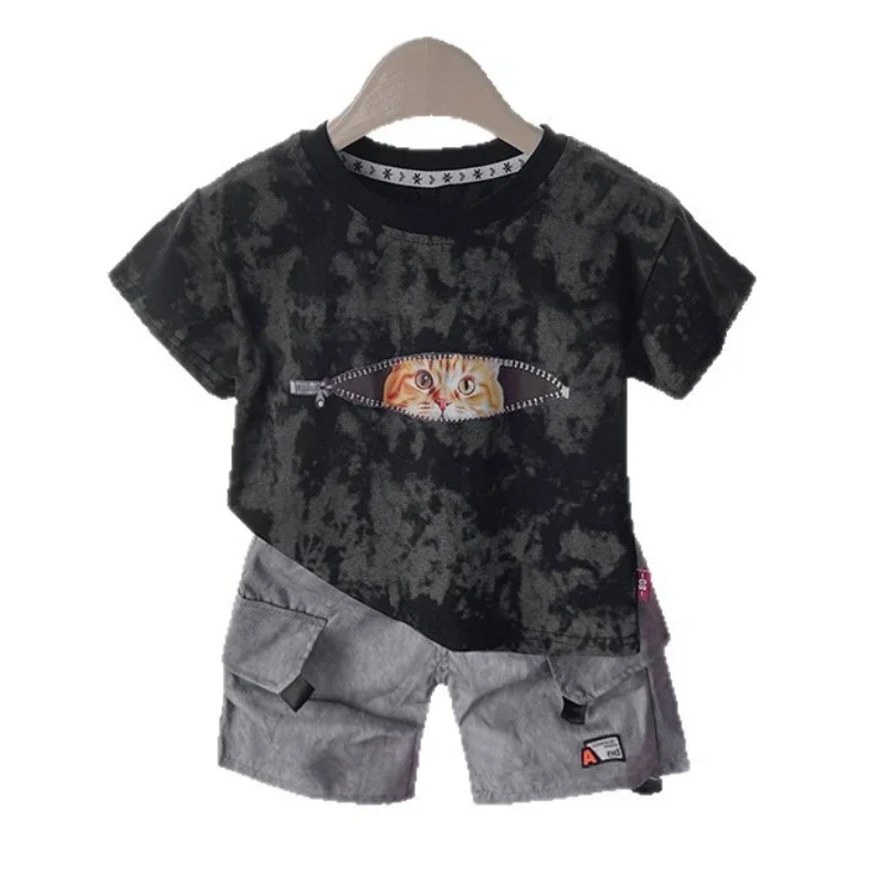 New Summer Baby Girls Clothes Suit Children Boys Casual Short Sleeved T-Shirt Shorts 2Pcs/Sets Infant Clothing Kids Tracksuits