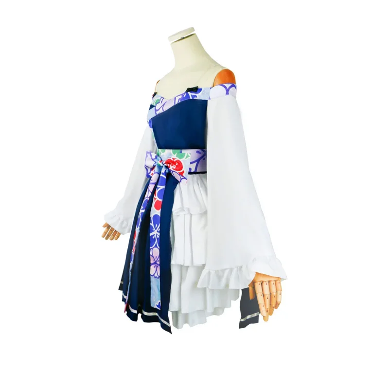 Sara Da Odin Cosplay Costume Salad Bowl of Eccentrics Sakura Party Dress Anime Henjin No Salad Bowl Woman Lovely Blue Uniform