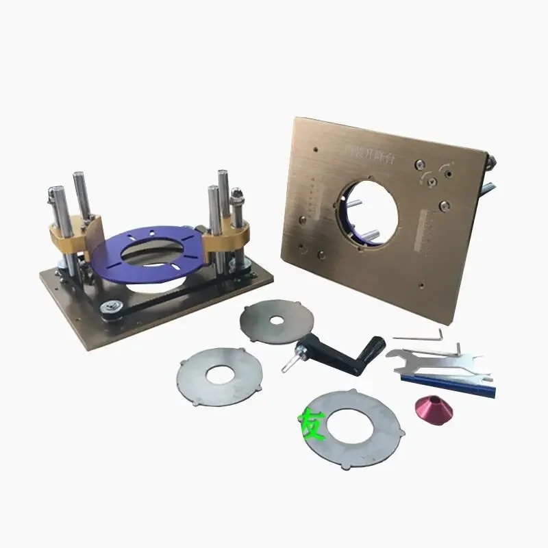 Electric Wood Milling Trimming Machine Router Insert Plate Woodworking Engraving Machine Lift Flip Plate For Work Bench