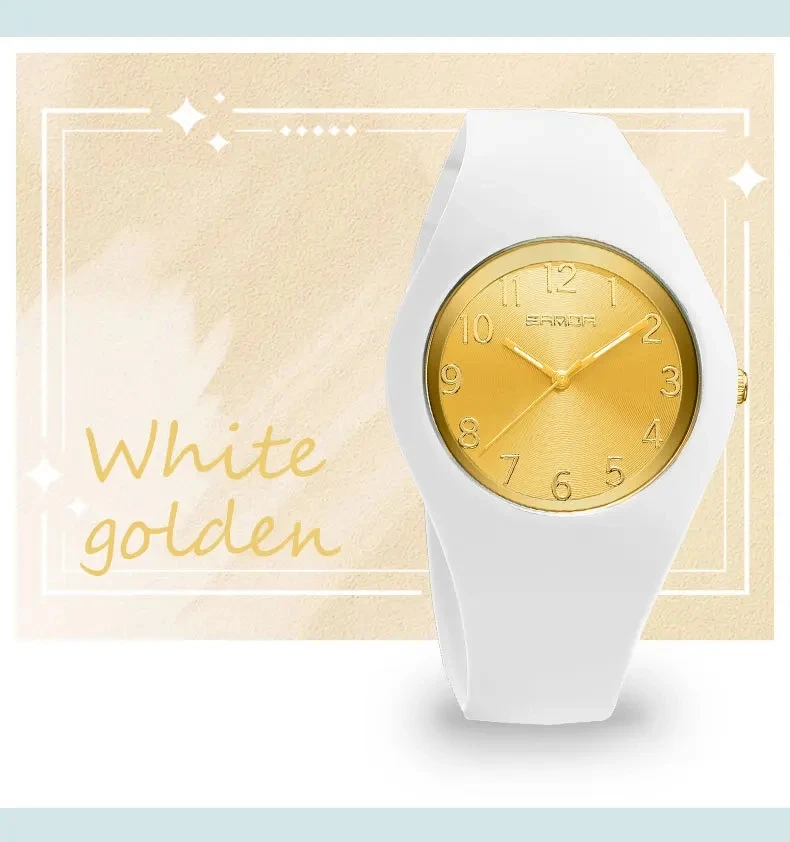 SANDA السيدات الأطفال مقاوم للماء ساعات كوارتز خفيفة للبنين بنات أطفال ساعة نسائية سيليكون حزام ساعة كوارتز ساعة هدية