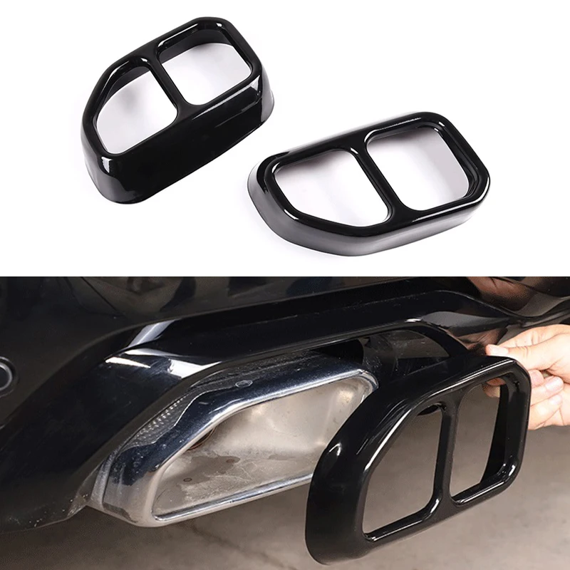 

Car Tail Exhaust Pipe Outlet Muffler Pipe Cover Decorative Tail Throat Frame Trim ABS For BMW X3 G01 X4 G02 2022 Gloss Black