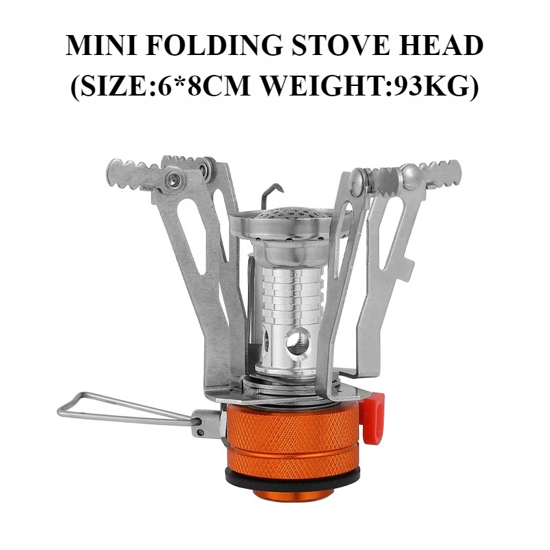 Outdoor Mini Gas Stove Foldable Picnic Cooking Stove Lightweight Portable Backpack Stove Stable Support Windproof Camp Stove