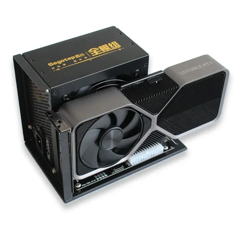 محطة إرساء الرسومات ADT F9G OcuLink to PCI Express X16 PCIe 4.0 64 جيجابت في الثانية مع دعامة طاقة ATX SFF-1812 وSFF-8611