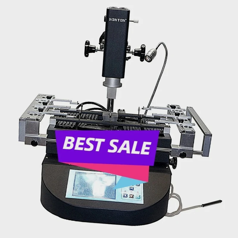 HONTON 110V HT-R490 LYBGA 3 Independent Heating Zones Hot Air BGA Rework System Soldering Station for Notebook Laptop Mainboard IC Chip Reballing Repair