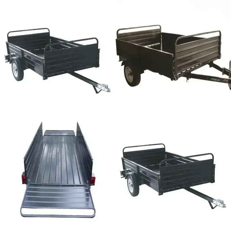 for Farm Mini Tractor Box Trailer Agricultural Tractor Cage Box Utility Trailer