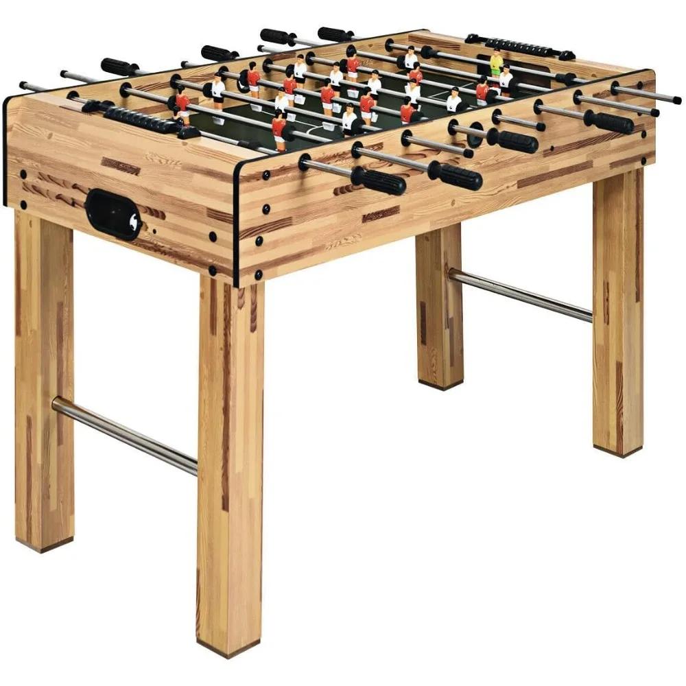 

48" Foosball Table Party Soccer Game Table Equipped with 22 Football Players Non-Slip Handle Perfect Holiday Season Christmas Bi