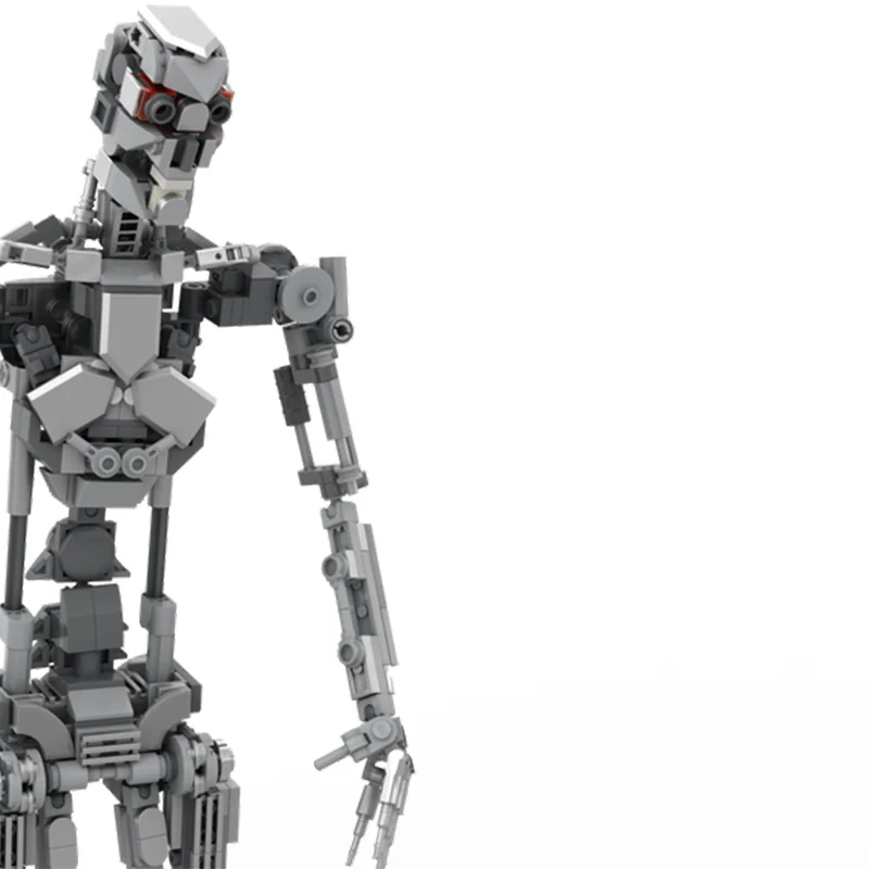 567pcs MOC T 800 - Terminator - Anatomically Correct - Fully Articulate Pose-able - Space Classic Space Model Building Blocks