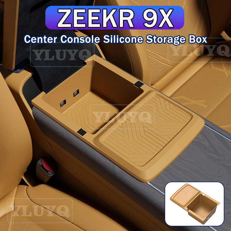 

For 2026 ZEEKR 9X Silicone Center Console Storage Box Full Cover Interior Modification Accessory Accessories