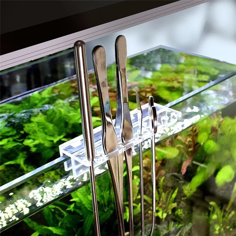 Aquarium Scissors Tweezers Tool Fish Tank Plants Wave Scissors Water Grass Stainless Cleaning Tools Holder Aquarium Accessories