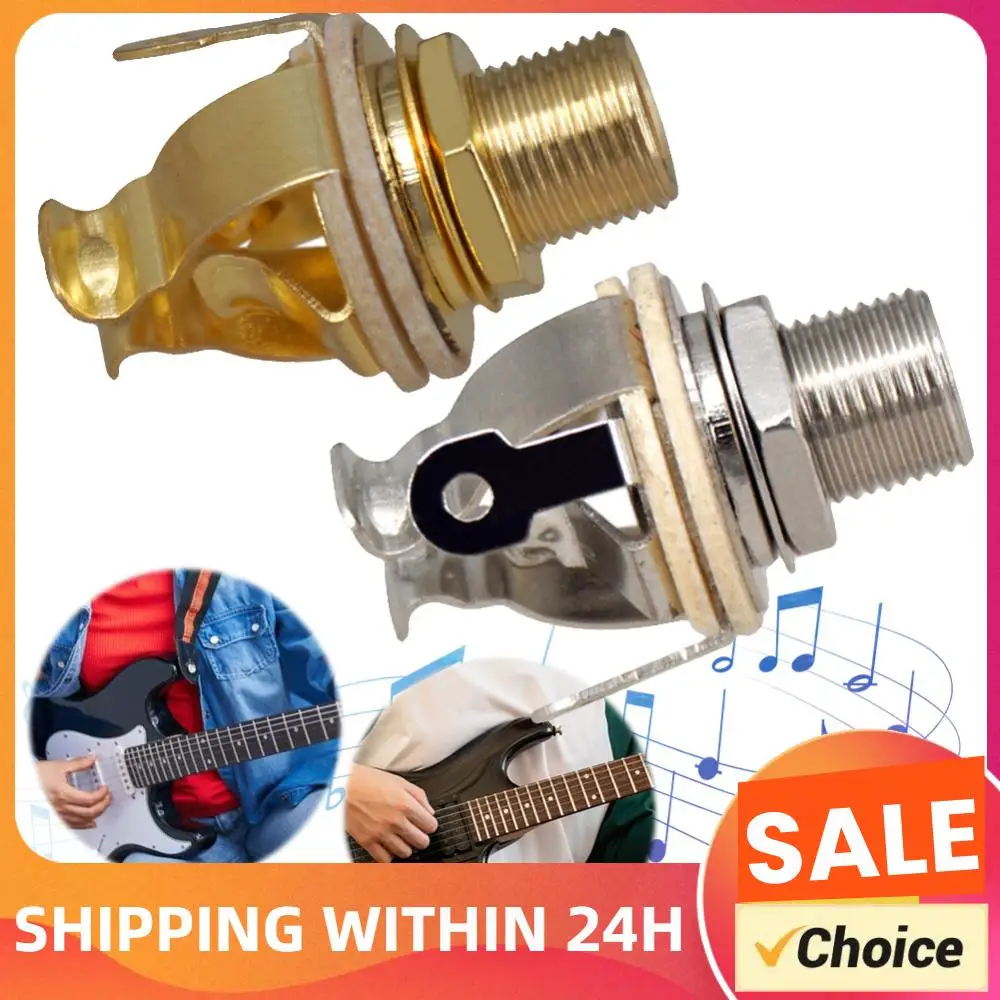 2Pcs 1/4 Inch 6.35Mm Guitar Mono Jack Socket Metal Electric Guitar Mono Jack Mono Output Jack Guitar Accessories