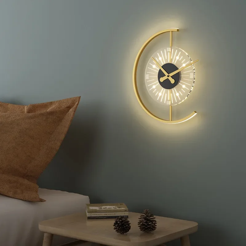 Modern LED Wall Lamp For Bedroom Bedside Living Room Entryway Wall Clock Art Sconce Indoor Home Decoratioan Light Fixture Luster