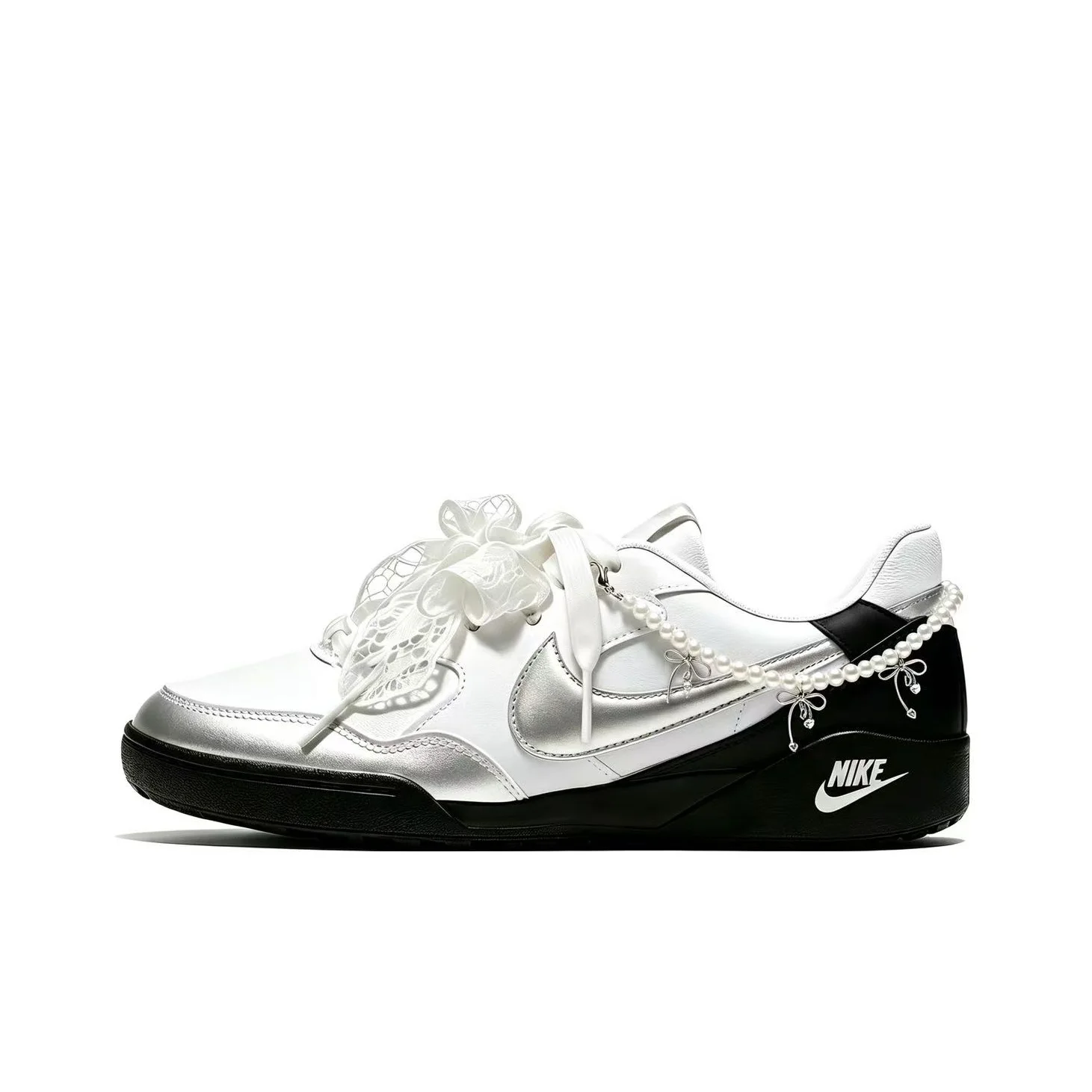 Nike Terra Manta Casual Shoes Unisex Low Top Black Silver HQ4502-100(Team1952-