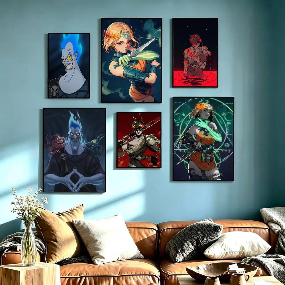 Action Game H-Hades Poster High Quality Dorm Living Room Aesthetic Wall Decoration Painting Stickers Gift