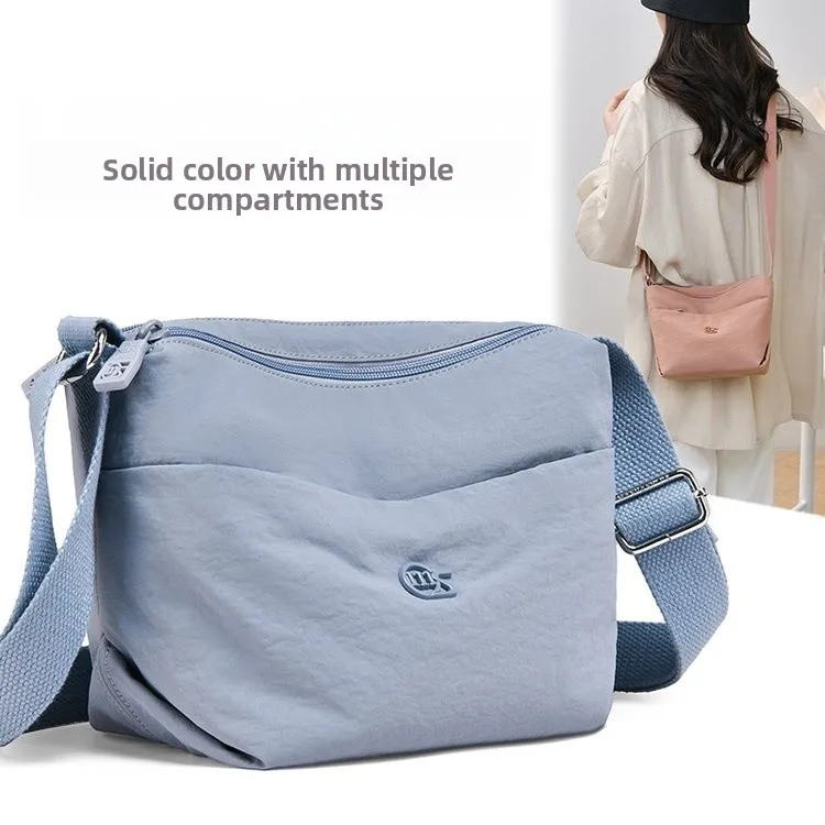 2026 New Nylon Single Shoulder Crossbody Bag Women Casual Fashion Multi-Layer Canvas Commuting Trendy Mom Bag