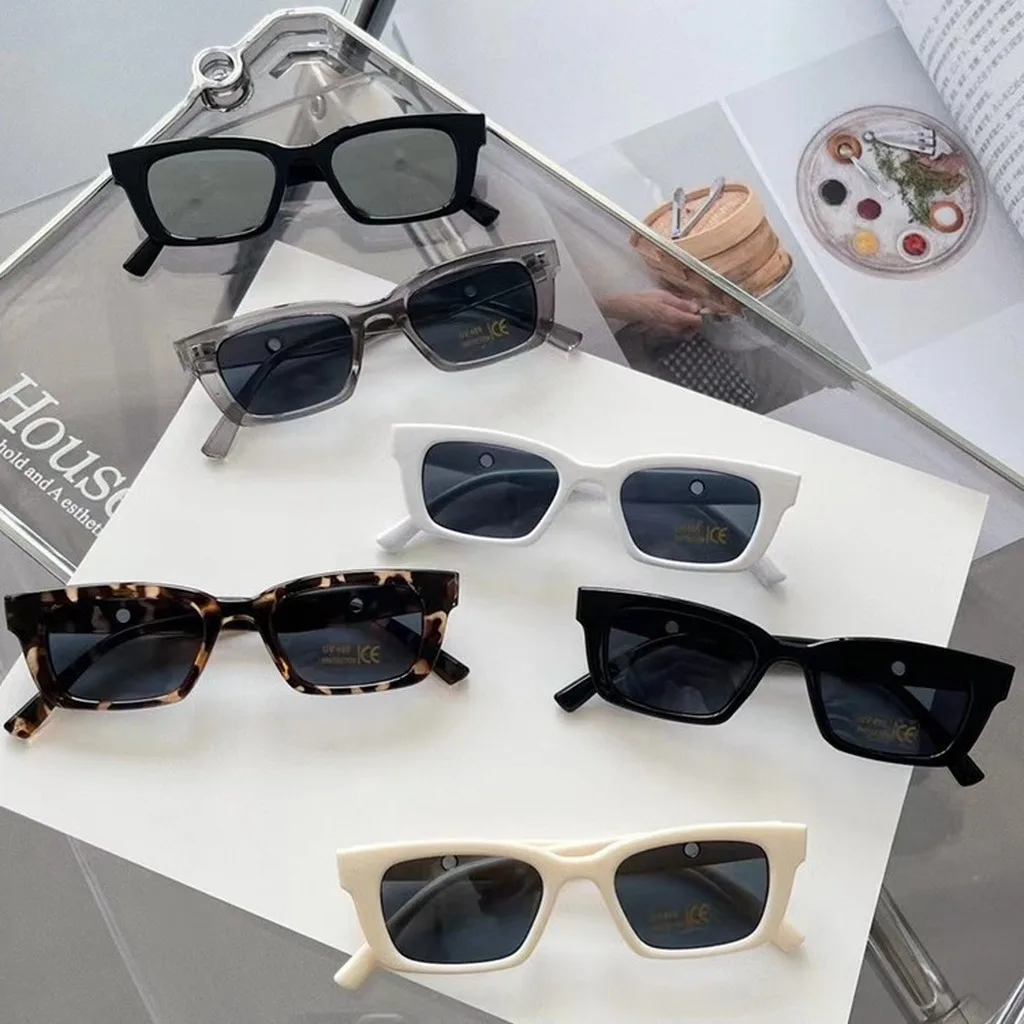 KLASSNUM Small Square Sunglasses Children Girls boys Eyewear Tortoiseshell Retro Grey Thick Frame Sun Glasses UV400 Y2K Shades