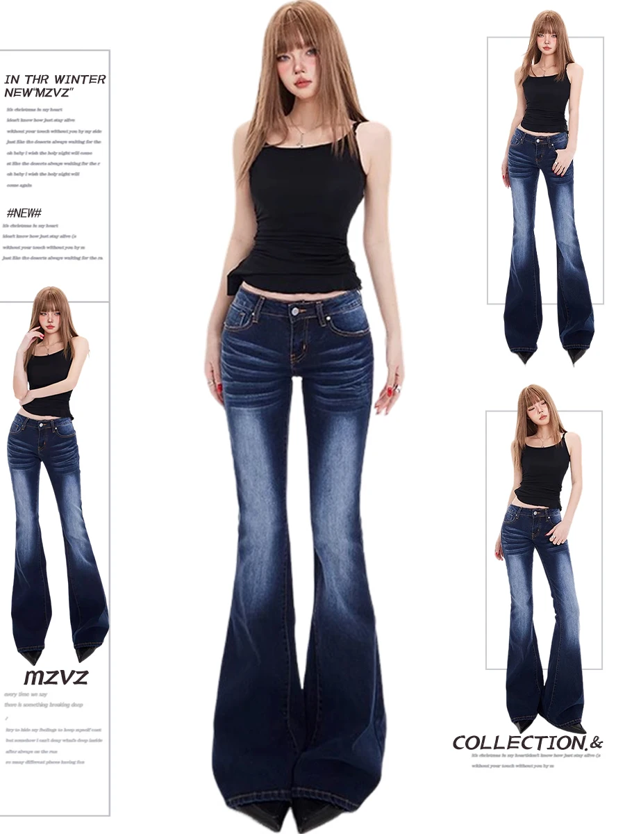 

Women's Blue Flare Pants Y2k Retro Emo 2000s Streetwear Fashion Trousers Harajuku Wide Yoga Pants 90s Aesthetic Clothes