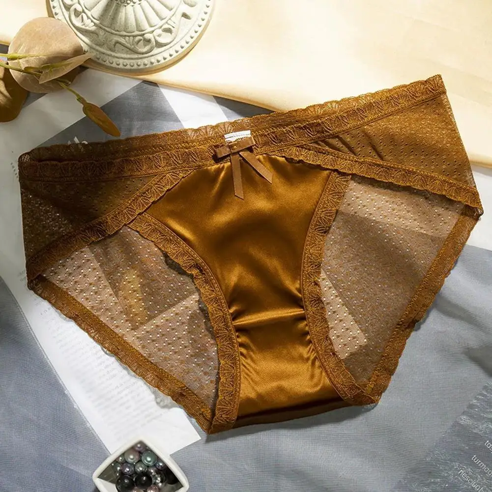 

Sexy Lace Brazilian Underwear With Mesh Lingeries Sexy Hot Lightweight Texture Breathable Triangle Pants Japanese Woman Panties