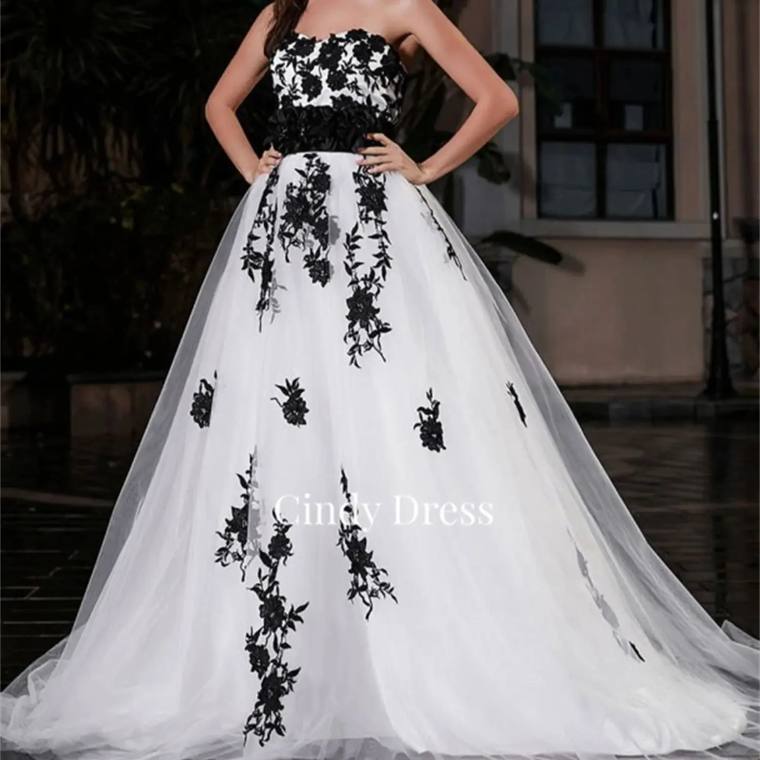 Cindy Wedding Dress Customized Lace Luxury Evening Dresses 2024 Women Ball Gowns Robe De Soiree Femmes Party Elegant Woman Gala