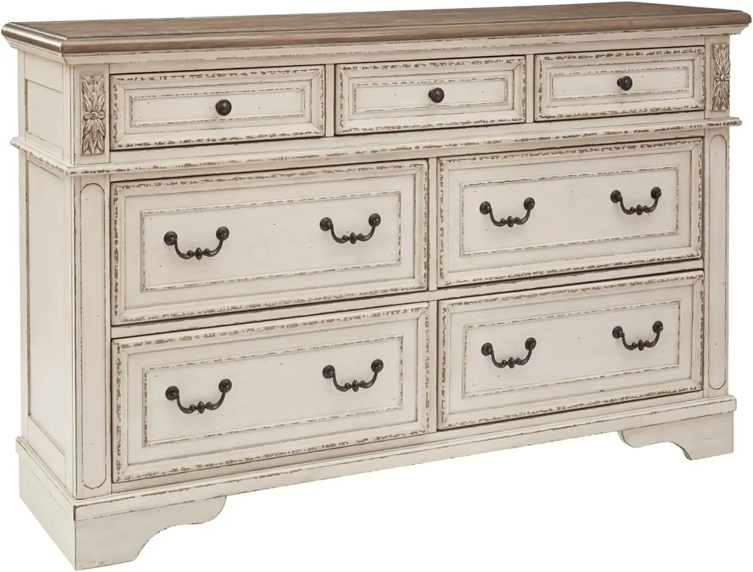 

Realyn French Country 7 Drawer Two Tone Dresser, Chipped White