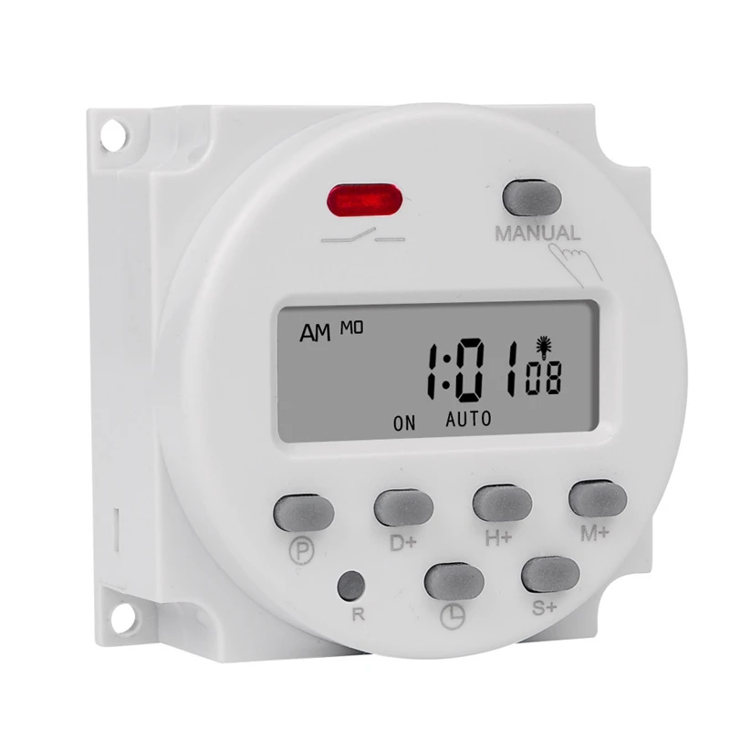 PWS SINOTIMER 1 Second Interval 220V Digital LCD Timer Switch 7 Days Weekly Programmable Time Relay Programmer CN101S