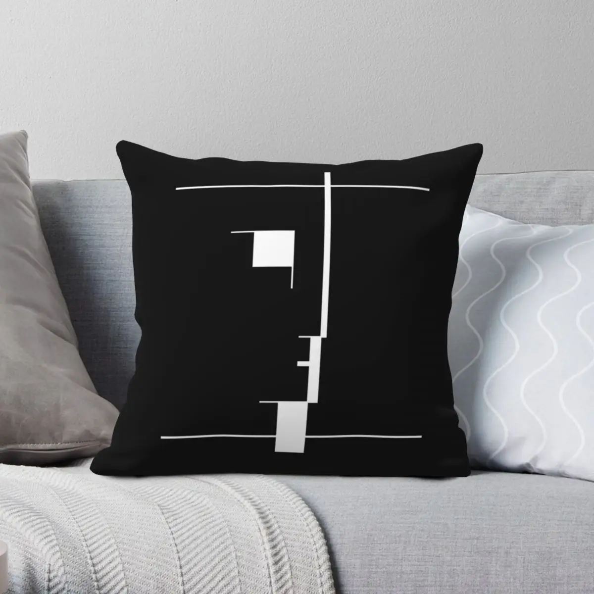 

Bauhaus Pillowcase Polyester Linen Velvet Pattern Zip Decor Throw Pillow Case Home Cushion Case