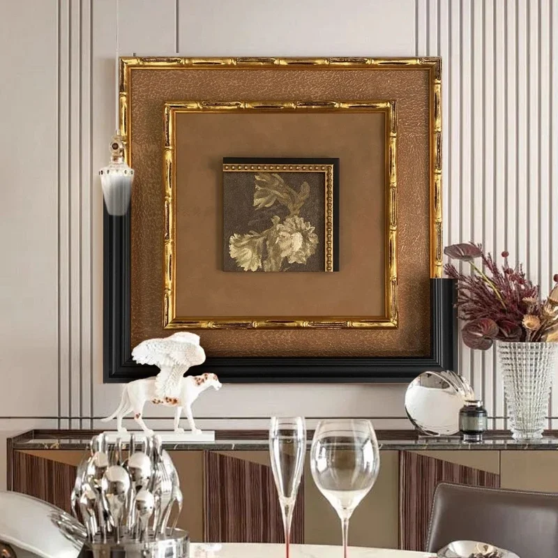 

Medieval entrance cabinet decorative painting, retro three-dimensional living room, high-end restaurant abstract painting