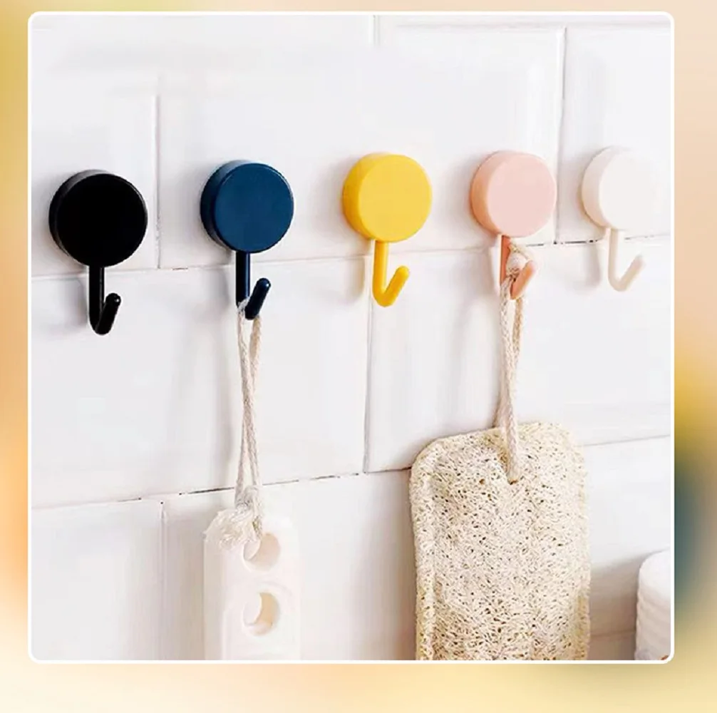 

Macaron hook free punching light luxury lovely home kitchen door plastic strong sticky