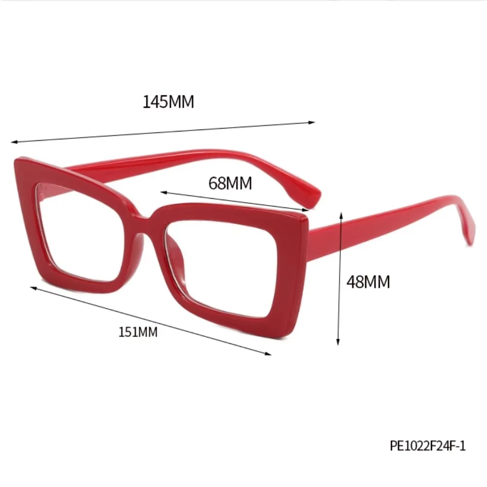 PESENAR Dit is een paar brillen met rood frame, een modieus en opvallend geschikt voor Valentijnsdag