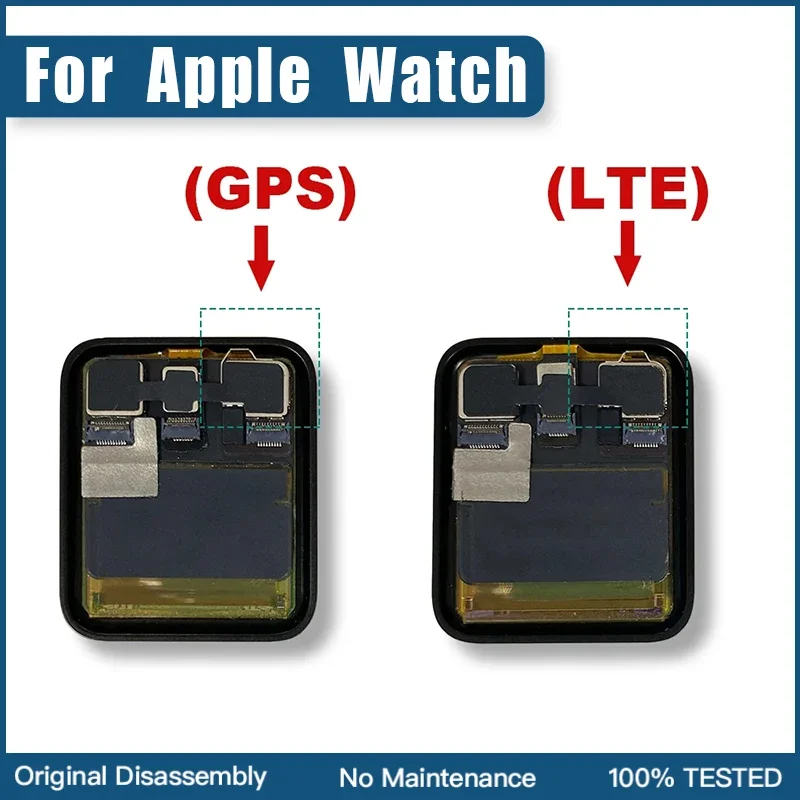 AMOLED For APPLE Watch lcd Touch Screen 1 2 3 4 5 6 7 Display Digitizer Assembly Replace For iWatch S3 Display GPS LTE 42mm 38mm