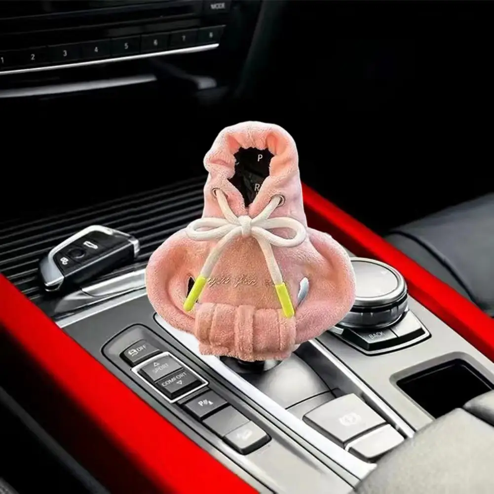 Christmas Gear Shift Hoodie Cozy Car Shift Knob Cover Gear Shift Knob Sleeve for Cars Soft Plush Gear Stick Costume