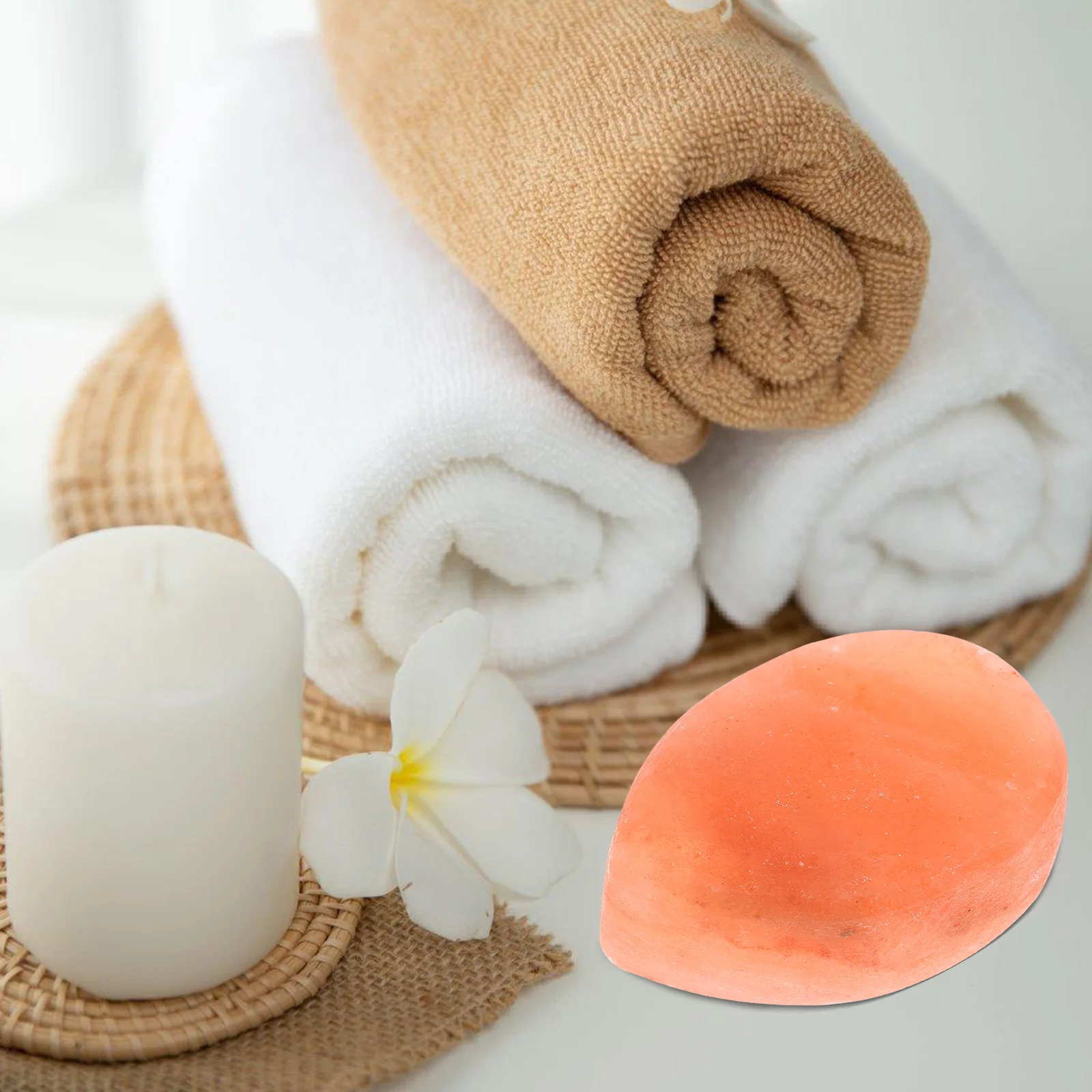 

Natural Mineral Salt Soap Handmade Massage Bar Face Cleanser Body Care Foot Bath Exfoliating Skincare Deep