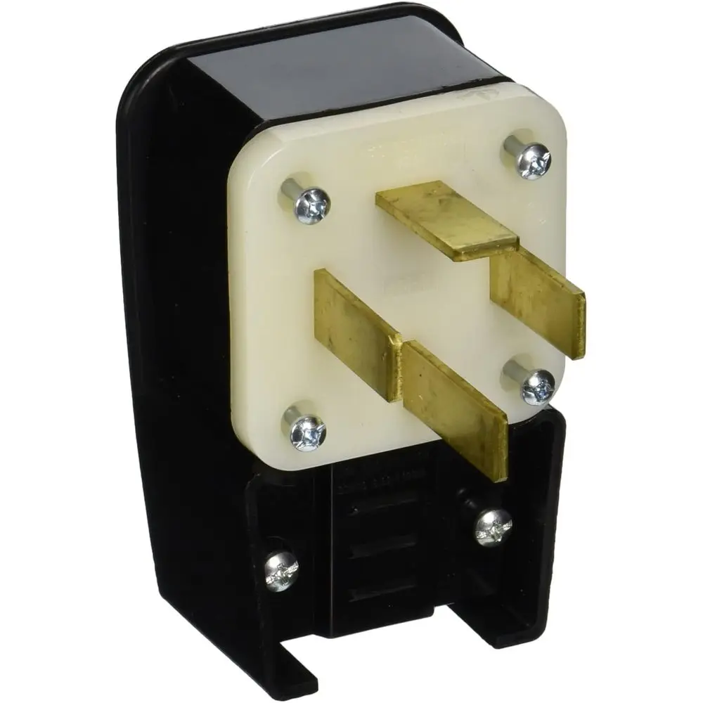 

Розетка промышленного класса, 60 А, 277 В, с прямым штекером, угловая, без заземления, 8362-P, черная