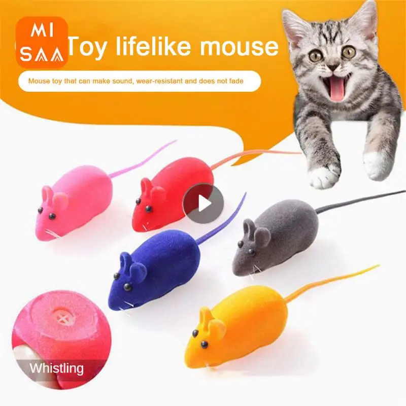 Toy Mouse Clear Voice Stimulate Interest Portable Size Necessity Durable Materials Popular Choice Children's Toys Flocking Mouse