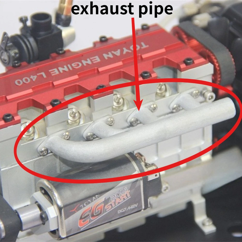 

Выхлопная труба двигателя TOYAN L4, четырехцилиндровый метаноловый двигатель, металлическая выхлопная труба, впускная труба, аксессуары для модели двигателя