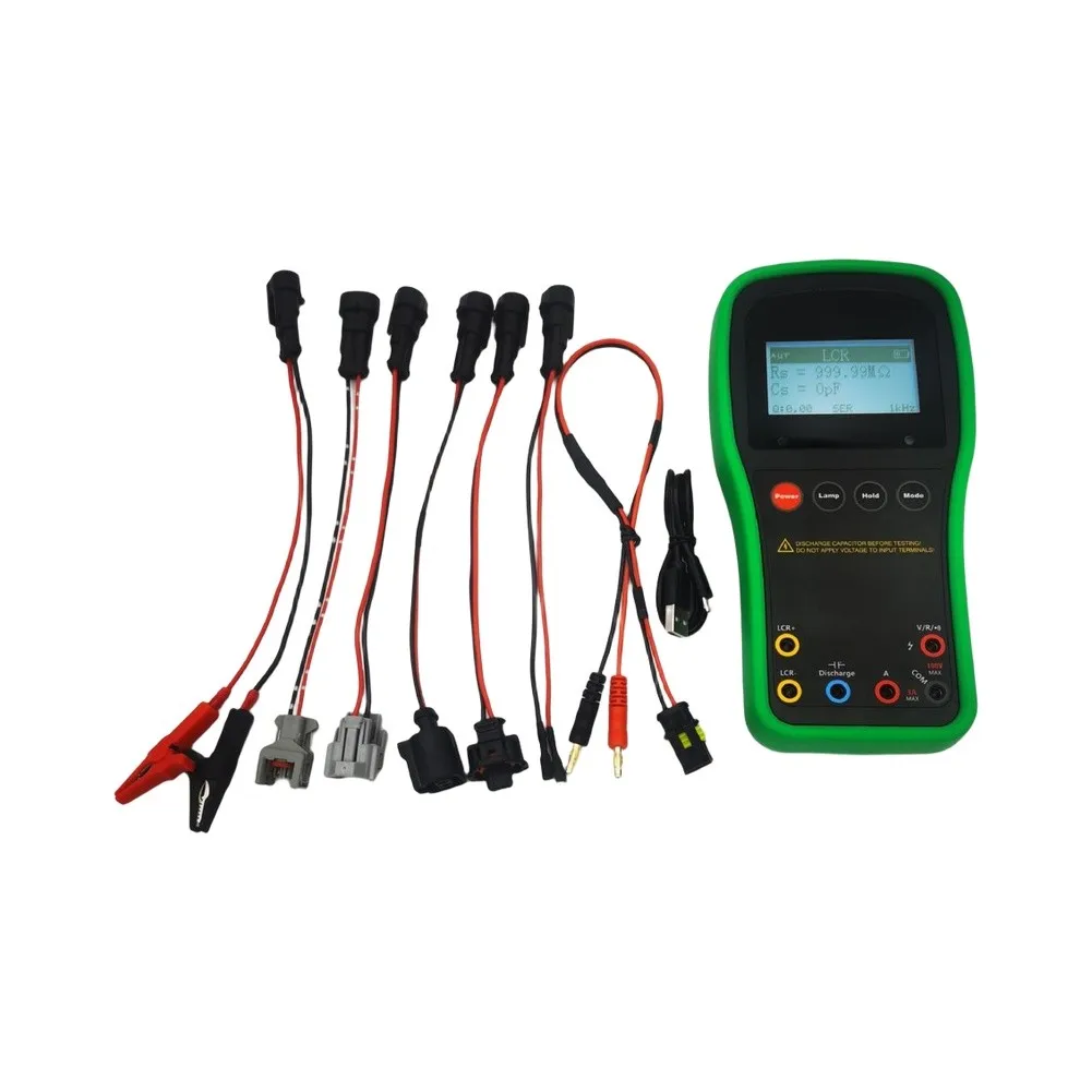 LCR03S Handheld Fuel Injector Tester 6 Pin Solenoid Valve Meter For For Denso Common Rail System Diagnostic Tool With DB9 Adapte