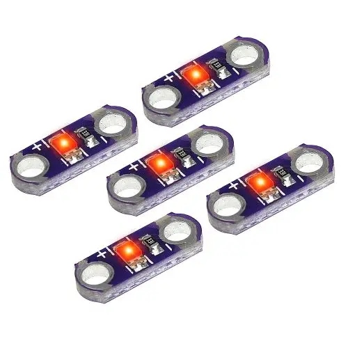 5Pcs LilyPad LED modules 3-5V 40MA Yellow/Green/White/Blue/Red Small LED Light Module For Arduino DIY KIT 3V-5V SMD DIY Kit