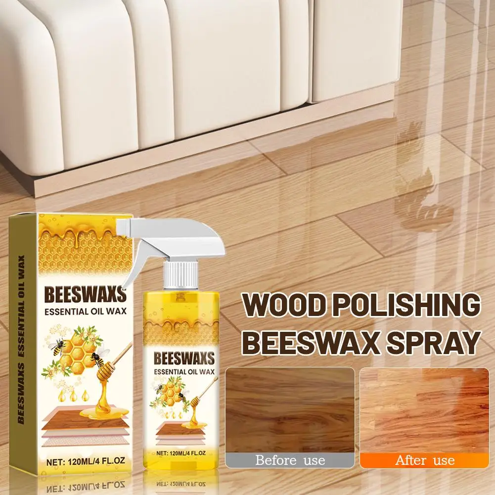 Beeswax Spray For Wood Furniture Polish Spray, Natural Beeswax Essential Oil Wax for Living Rooms,Kitchens,Wood Furniture Floor