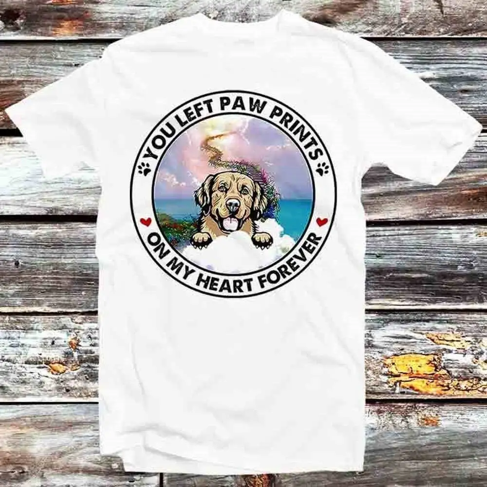 

Golden You Left Paw Prints On My Heart Forever T-Shirt Manga94