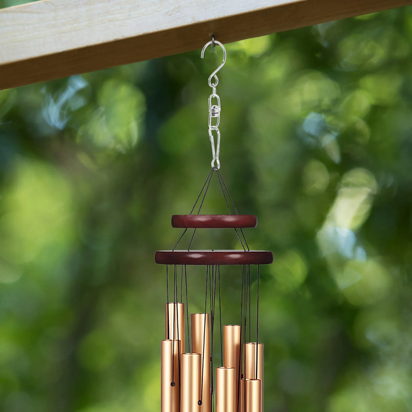 

10pcs Wind Chime Hooks Zinc Alloy Rotating Hangers Outdoor Heavy Duty Swivel Hooks for Wind Spinners Dream Catchers Light