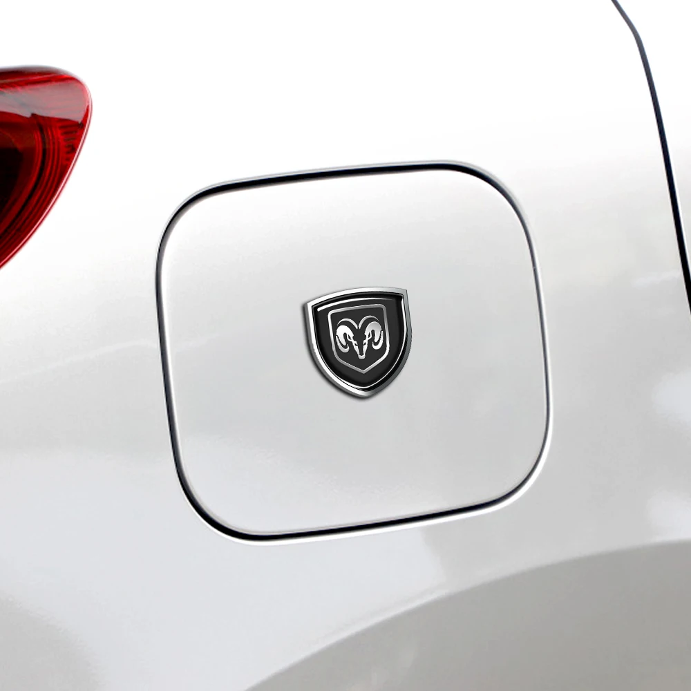 3D Metal Logo Car Front Window Body Badge Trunk Emblem Stickers Decal For Dodge Durango Caliber Dakota Neon SRT SXT Nitro Magnum view 6