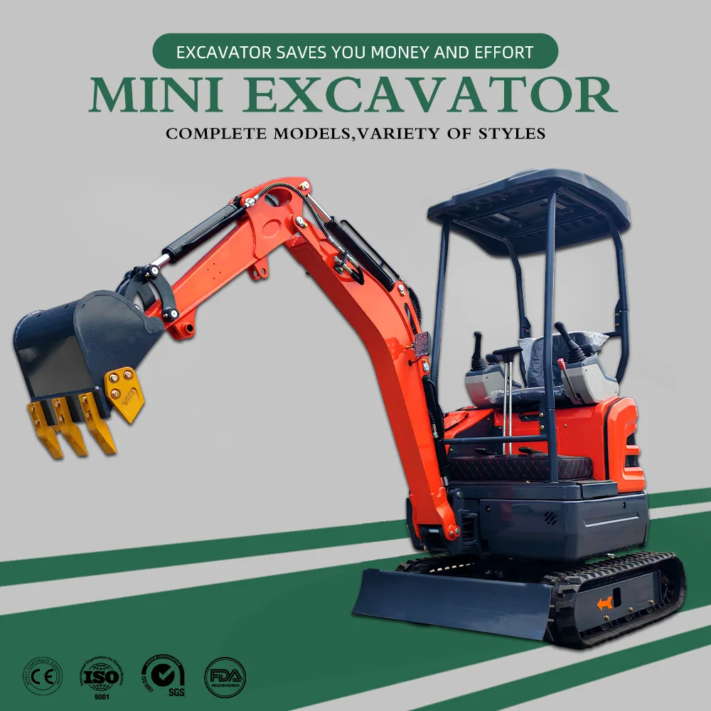 سعر مخفض حفارة صغيرة 1.2 طن زاحف هيدروليكي 2 طن حفار صغير مناسب لسيناريوهات مختلفة بيع حفارة صغيرة