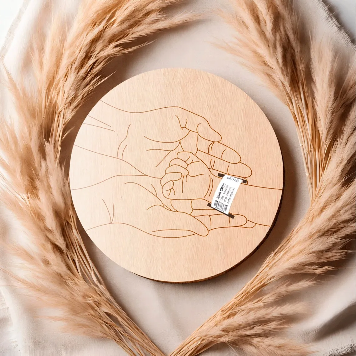 

Newborn Baby Birth Hospital Bracelet Wristband Holder Laser Cut Personalized Baby Gift For Mothers Day