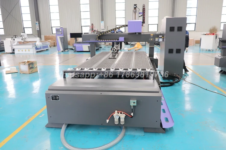 Enrutador ATC CNC de 4 ejes, grabador de madera, máquina de carpintería para madera maciza, MDF, aluminio con eje giratorio, 1325, 2030, 1530
