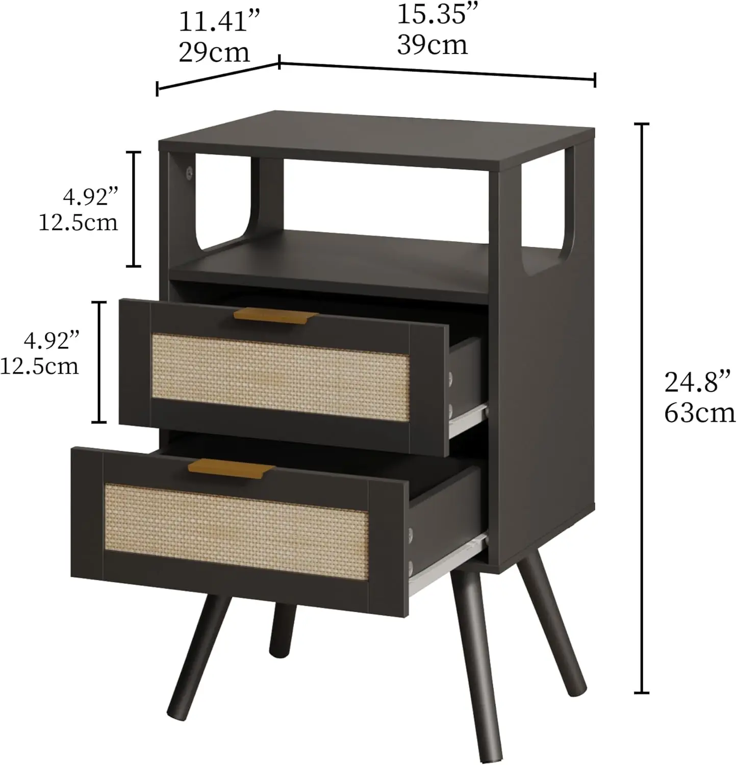 Farmhouse 2-Drawer Nightstand 2