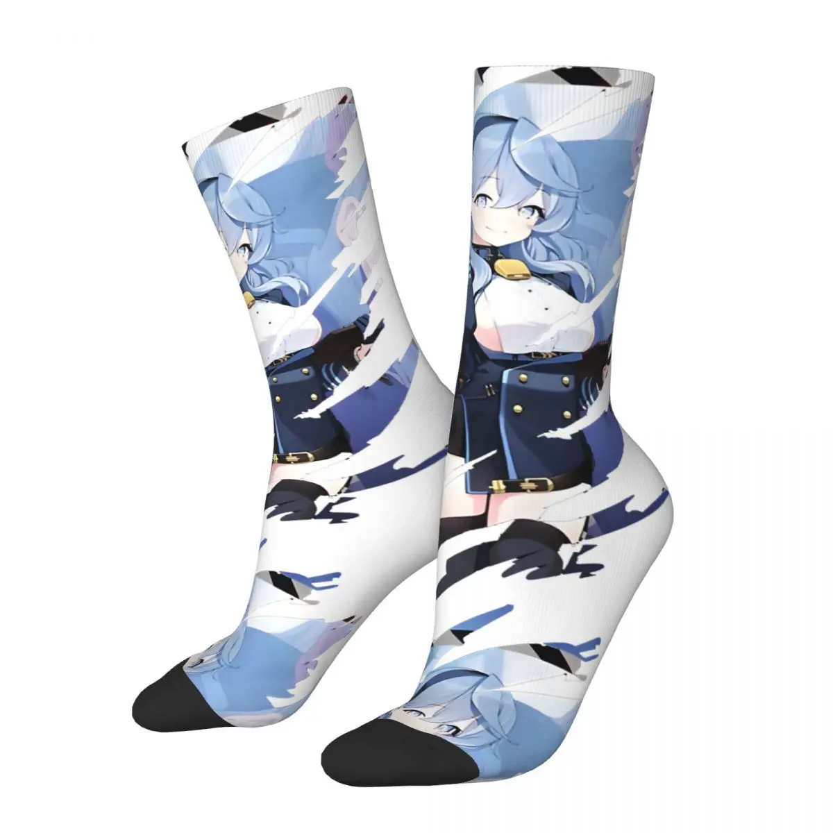 Vintage Blue Archive Amau Ako Men's compression Socks Unisex Blue Archive Street Style Seamless Printed Novelty Crew Sock