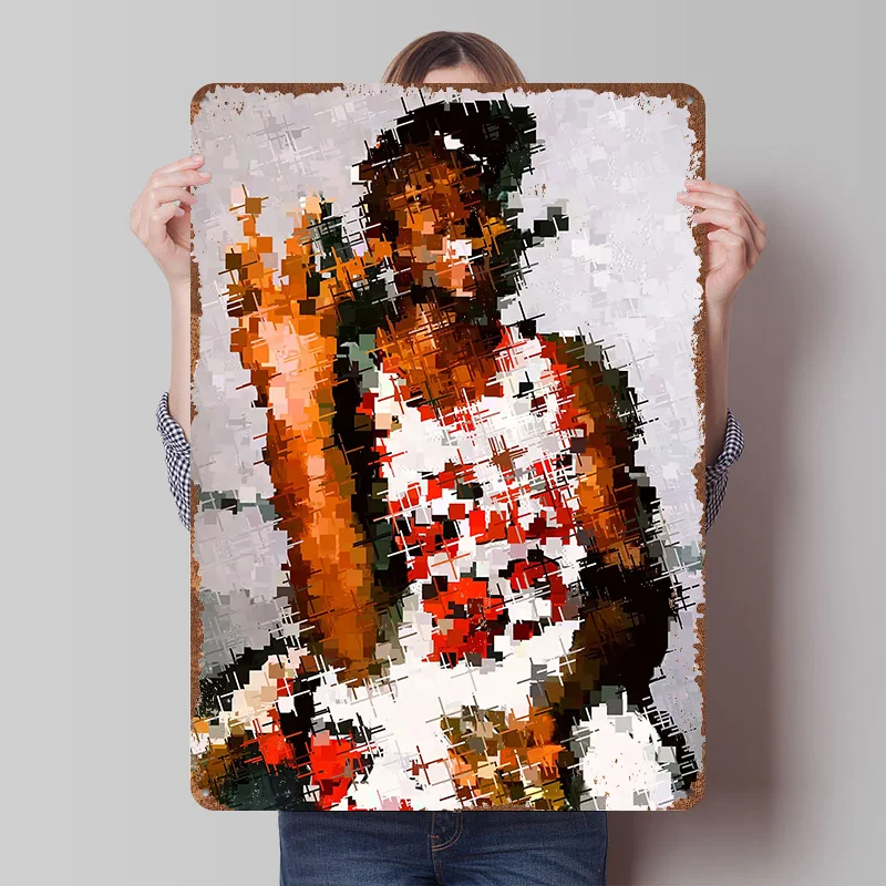Basketball Player Portrait Printed Posters Customizable Wall Art Retro Vintage Metal Tin Signs for Home Room Office Decor Items