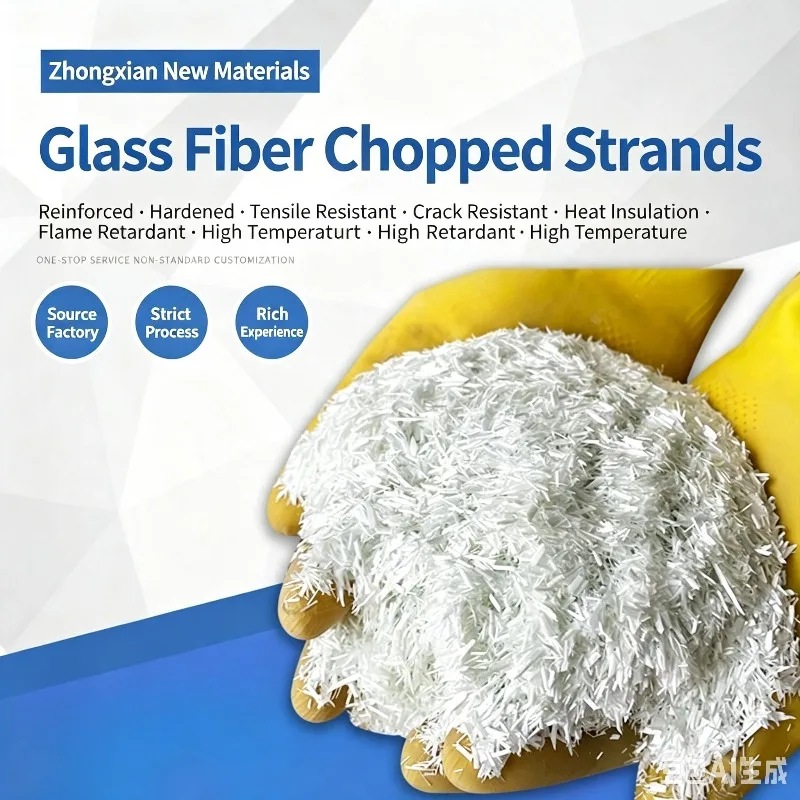 3/6/9/12/40mm Glass Fiber Chopped Strands Reinforcing Fiber For Cement Gypsum Resin FRP Mortar