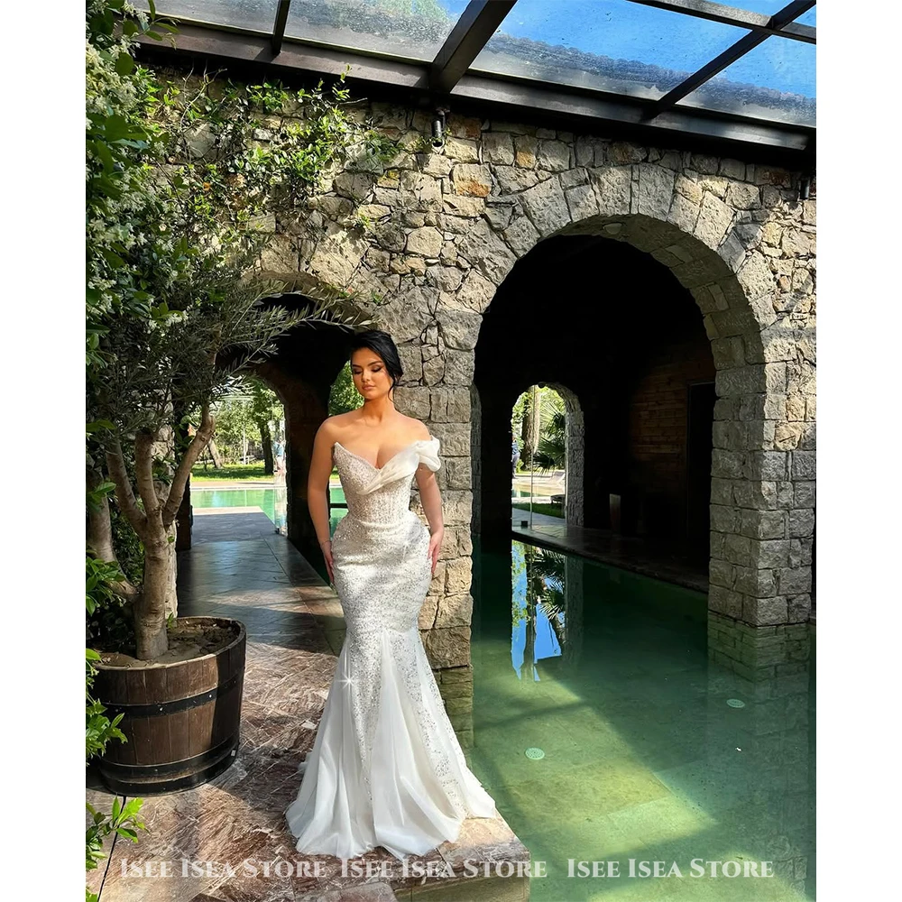 

White Mermaid Weddings Dresses Lace Formal Sexy Back فستان الزفاف V Neck Bridal Gown for Bride 2025 Dress Customized