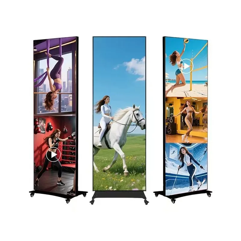 Op maat gemaakte indoor LED posterdisplay, opvouwbaar mobiel scherm voor tentoonstellingen, shows en reclame